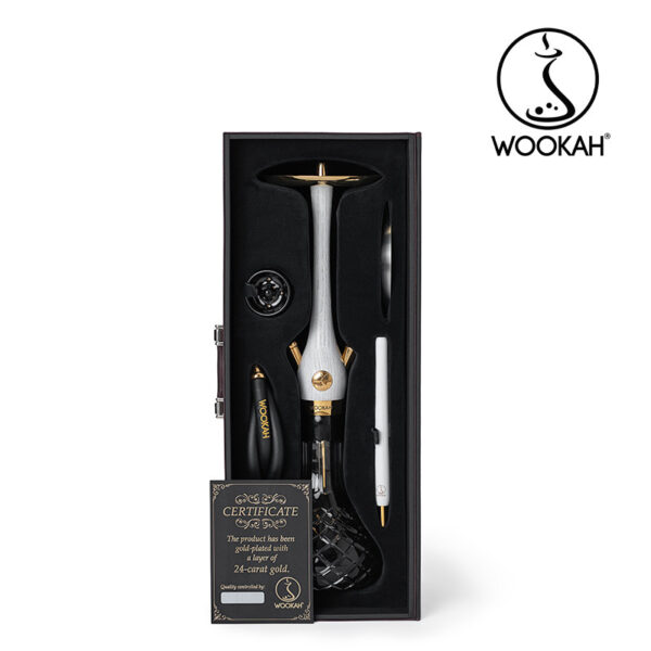 24k gold plated wookah check black white nox set1