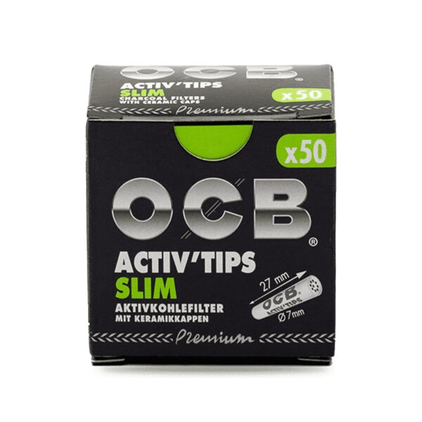 OCB Slim Aktivkohlefilter | 7mm 50 Stück