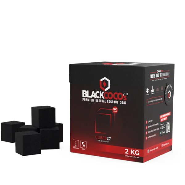 BLACK COCO's Cubes27+2kg Wir bieten Dir die BLACK COCO's CUBES27+ als absolute Neuheit, um die Bedürfnisse zahlreicher Shisha