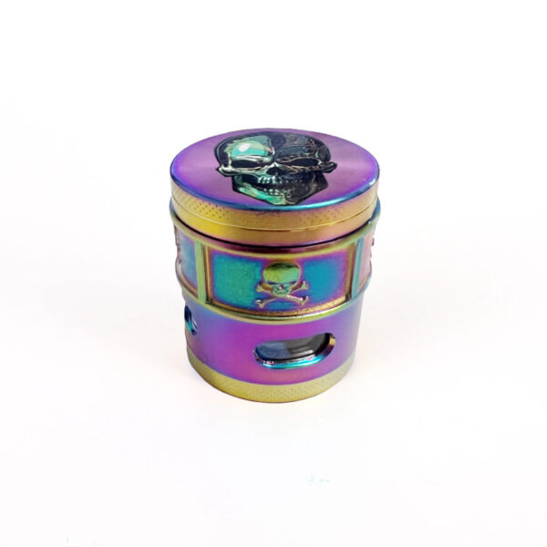 Grinder 4tlg Ø 40mm Metall | Rainbow | Skull