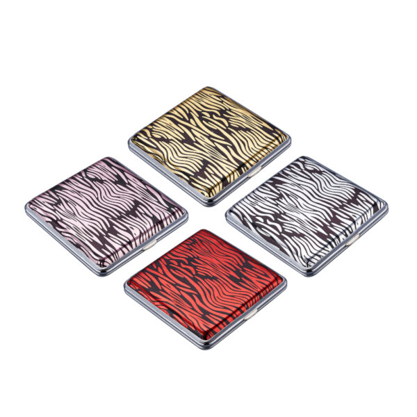CHAMP Zebra Metall Zigarettenetui 2
